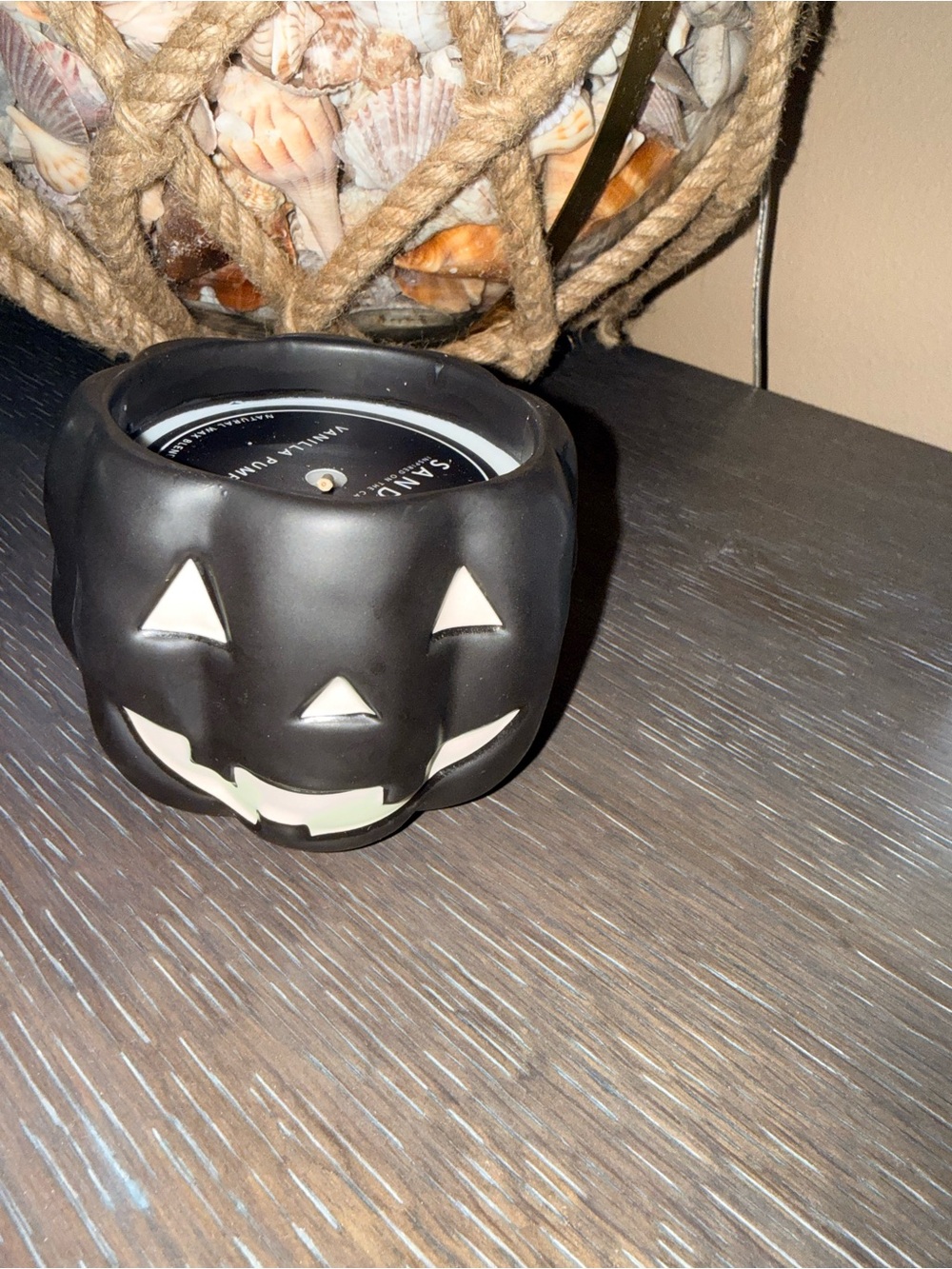 Sand + Fog Black Halloween Pumpkin/Vanilla Candle
